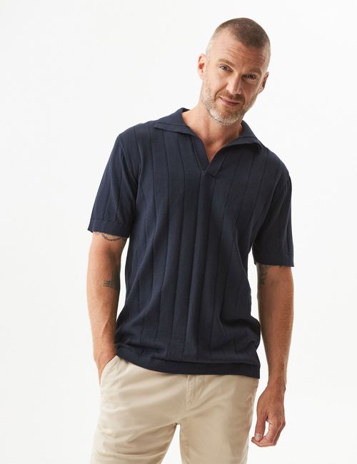Camiseta Polo Tejida Para Hombre