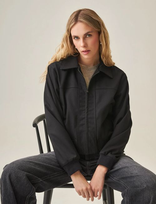 Chaqueta Relaxed Fit Para Mujer