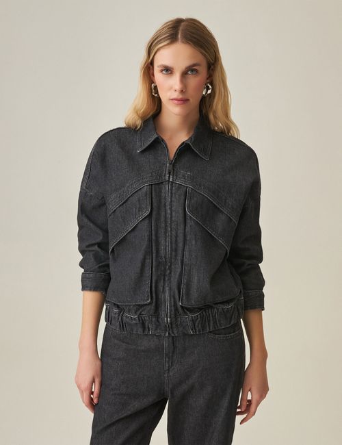 Chaqueta Relaxed Fit Para Mujer