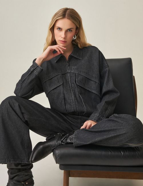 Chaqueta Relaxed Fit Para Mujer