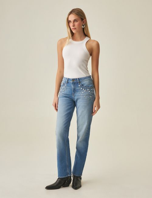Jean Straight Fit Para Mujer