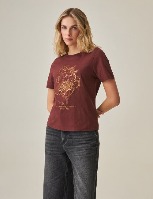 Camiseta Grafica Slim Fit Para Mujer