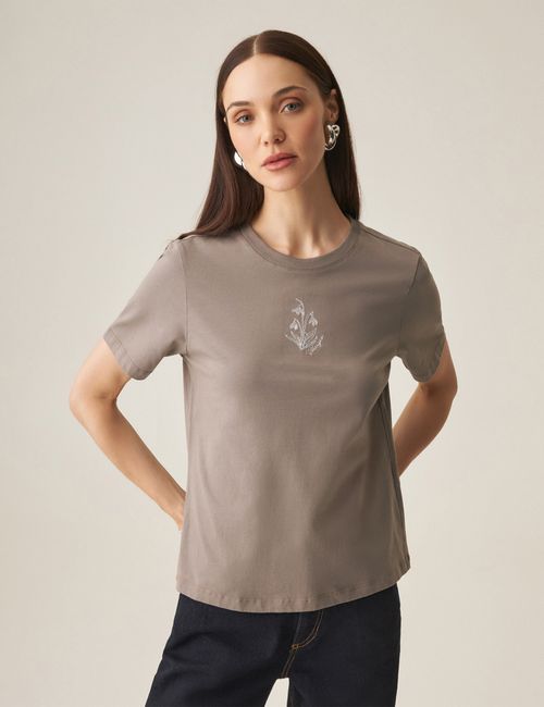 Camiseta Manga Corta Para Mujer