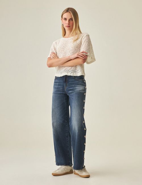 Jean Wide Leg Fit Para Mujer