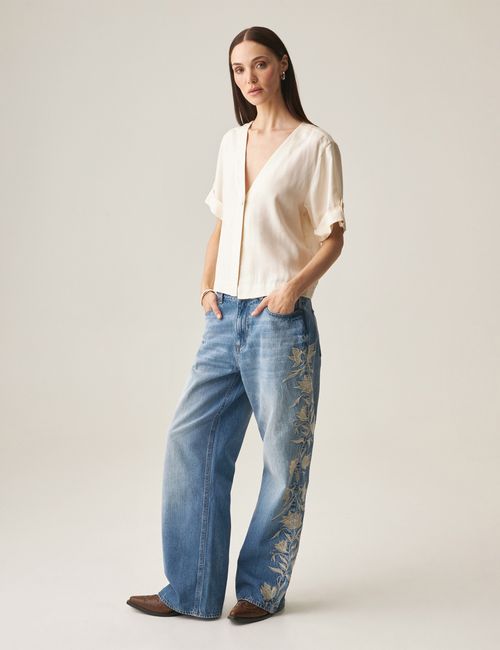 Jean Straight Fit Para Mujer